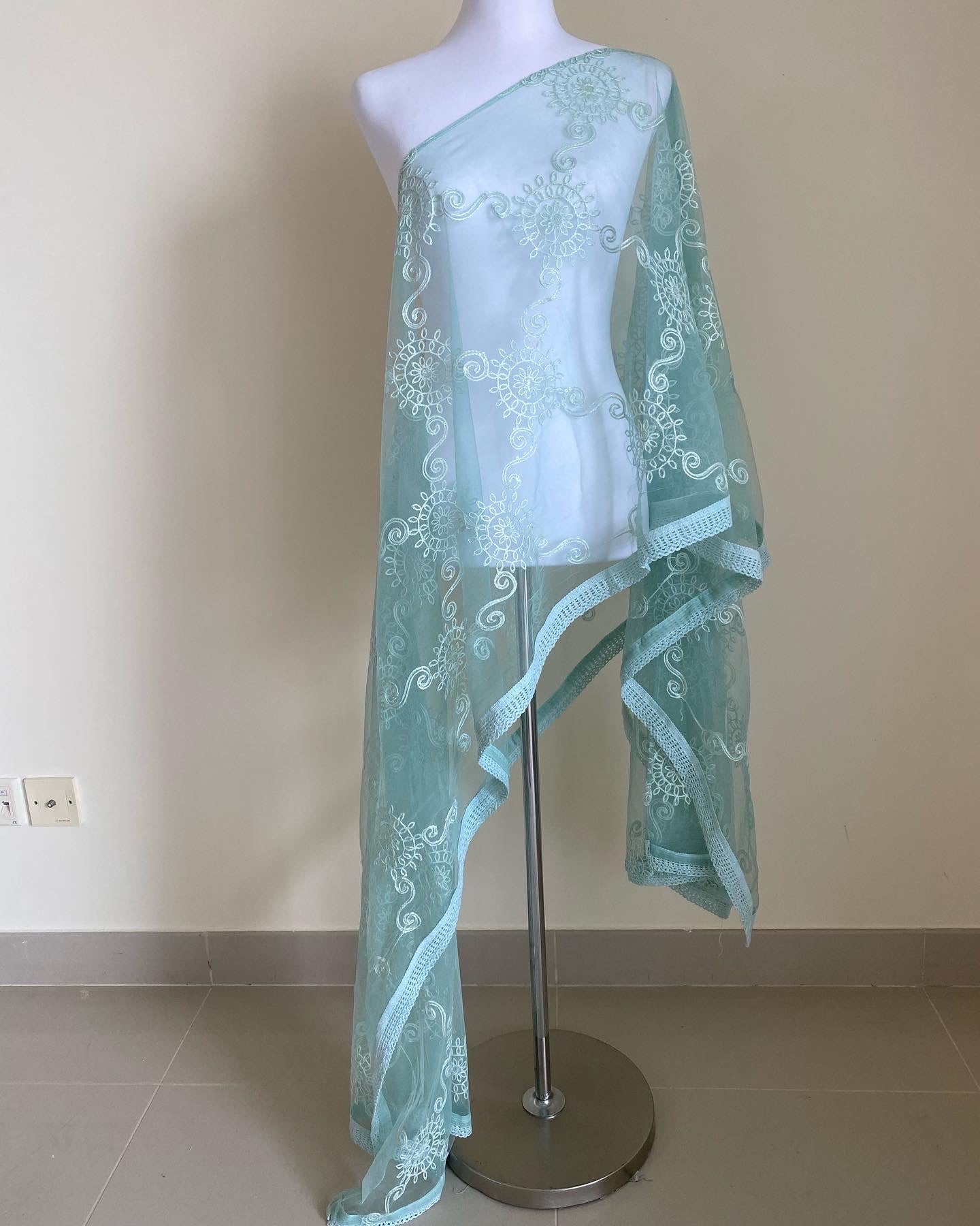 Individual-Sheer Net Poncho